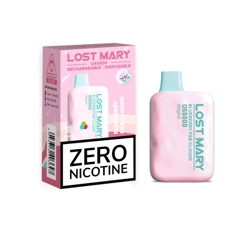 Lost Mary OS5000 Disposable 0% - Blueberry P&B Cloudd , Bc5000 , Eb ...